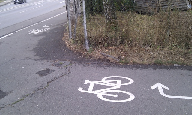 Radweg Kleing�rten Olewig