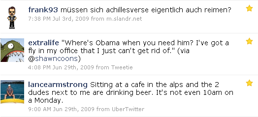 Fav-Tweets 2009